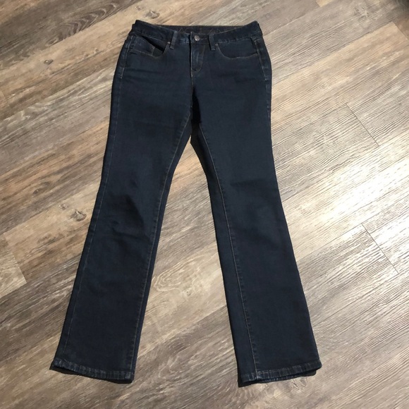 Dark Wash Jag Mid Rise Boot Cut Jeans Sz 2P - Picture 1 of 6